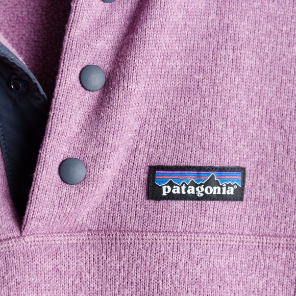 Patagonia Sweater Womens M Marsupial 1/4 Snap Pullover Violet Purple - Picture 4 of 13